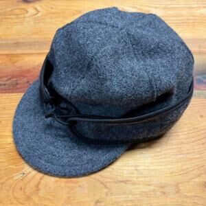 Stormy Kromer grey wool trapper hat cap